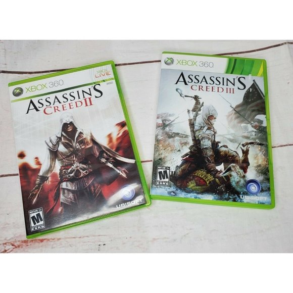 Ubisoft Xbox 360 Assassins Creed 2 & Assassins Creed 3 Video Game Bundle